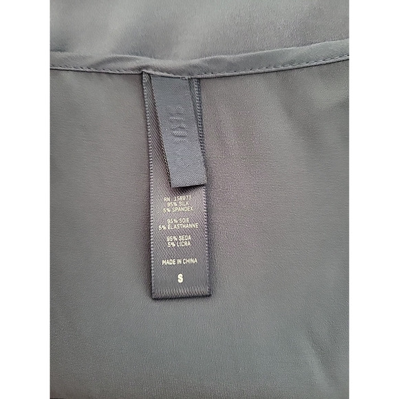 Skims Silk Sleep Slip Maxi Dress Small Artic Blue High Slit Ruched Sexy Evening - Picture 7 of 12